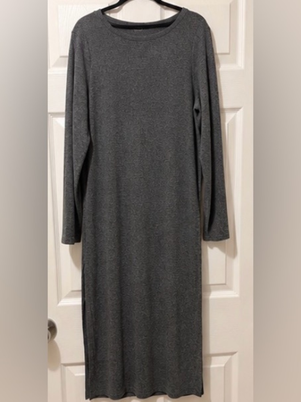 Reitmans Soft Knit Midi Dress | Dark Gray | Size Large
